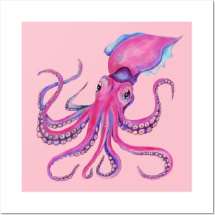 Kraken Octopus Purple Design Posters and Art